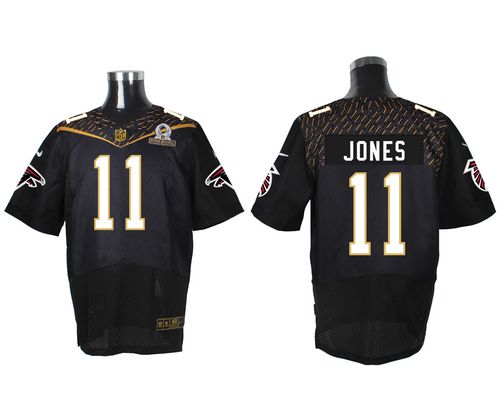 Nike Falcons #11 Julio Jones Black 2016 Pro Bowl Men's Stitched NFL Elite Jersey - Click Image to Close